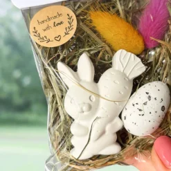 Best Ostern in der Tüte • Geschenkset mit Keraflott-Hase & Trockenblumen Ostergeschenke