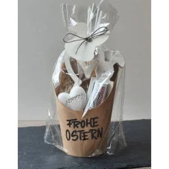 Online Ostern to go Set: Handgemachtes Hasen-Trio aus Profiplast 200 im Becher – Geldgeschenk & Deko in 4 Farben Osterkörbchen