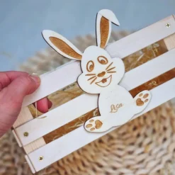 New Osternest aus Holz Osterkörbchen