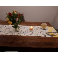 Best Ostertischdecke, Tischläufer bunte Hühner, Wunschgröße machbar Ostertischdeko