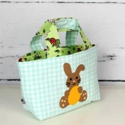 Best Ostertäschchen Hase mit Osterei ~ Osterkörbchen | Kindertasche | Osternest | Geschenkidee Osterkörbchen