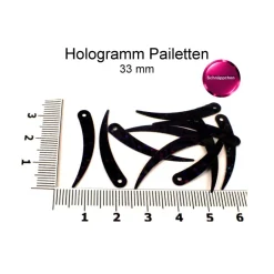 Bastelzubehör|Dragonpanda kreativ Pailetten - Hologramm - schwarz - ca. 33mm