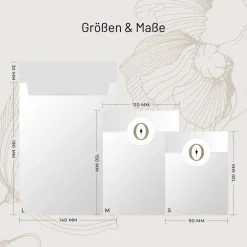Hot Papiertüten Set *Winter Floral* / Motiv 2 / Flachbeutel in verschiedenen Größen für Advent und Weihnachten Weihnachtstüten