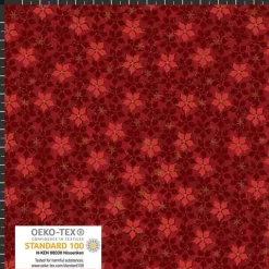Hot Patchworkstoff Star Springle,  grüner Quiltstoff mit  goldenen Sterne, Tannenbäume und Schrift Weihnachtsstoffe