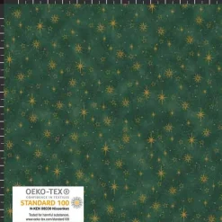 Hot Patchworkstoff Star Springle, beiger Quiltstoff mit kleinen beigen und goldenen unregelmässigen Tupfen Weihnachtsstoffe