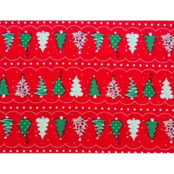 New Patchworkstoff Tante Ema weihnachtliche, filigrane Kristalle in weiß auf rotem Hintergrund Weihnachtsstoffe
