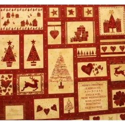 Best Patchworkstoff Weihnachtspanel Magic Moments of Christmas gold Weihnachtsstoffe