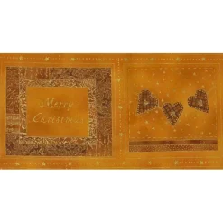 Best Patchworkstoff Weihnachtspanel Magic Moments of Christmas gold Weihnachtsstoffe