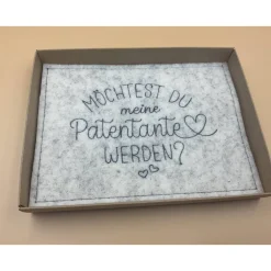 Clearance Patenanfrage.. Karte aus Filz,.. Geschenkbox ..zur Geburt, Taufe, Firmung, Konfirmation.. Einladungskarten