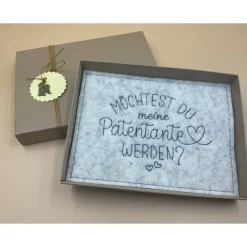 Clearance Patenanfrage.. Karte aus Filz,.. Geschenkbox ..zur Geburt, Taufe, Firmung, Konfirmation.. Einladungskarten