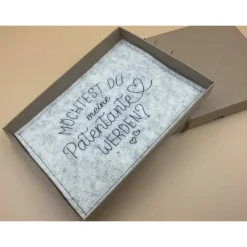 Clearance Patenanfrage.. Karte aus Filz,.. Geschenkbox ..zur Geburt, Taufe, Firmung, Konfirmation.. Einladungskarten