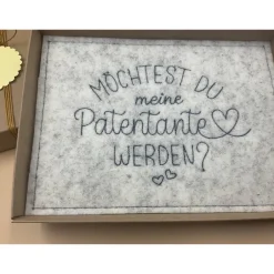 Clearance Patenanfrage.. Karte aus Filz,.. Geschenkbox ..zur Geburt, Taufe, Firmung, Konfirmation.. Einladungskarten