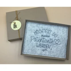 Clearance Patenanfrage.. Karte aus Filz,.. Geschenkbox ..zur Geburt, Taufe, Firmung, Konfirmation.. Einladungskarten