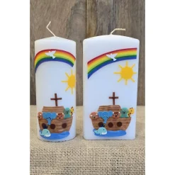 Best Patenkerze 15x6 - "Arche-Noah 3" Taufkerzen