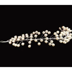 Accessoires|Tinas Schmucktruhe Perlen-Haarranke , Braut Haarschmuck, silber-weiss