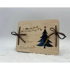 Discount Personalisierbare Geschenkkarte aus Holz – Geldgeschenk & Gutschein zu Weihnachten Geldgeschenke