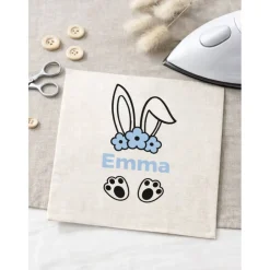 Best Personalisierbares Bügelbild mit Namen & Hasenohren // Perfekt zum Osterbasteln mit Kindern Osterdeko