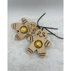 Geschenkeanhänger|UnikArt-Studio Personalisiere deinen Lebkuchenmann aus Holz – Geschenkidee zu Weihnachten & Nikolaus für Schokokugeln