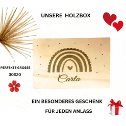 Best Personalisierte Box/ Regenbogen Geschenkebox für verschiedene Anlässe wie Hochzeit, Geburtstag, Taufe, Weihnac Dekoration