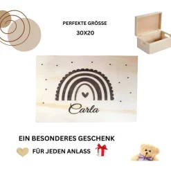 Best Personalisierte Box/ Regenbogen Geschenkebox für verschiedene Anlässe wie Hochzeit, Geburtstag, Taufe, Weihnac Dekoration
