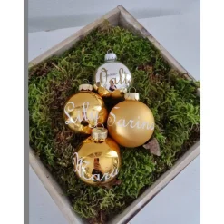Best Personalisierte Christbaumkugeln mit Namen – Glas, 6 cm, verschiedene Farben Baumschmuck Personalisierbar