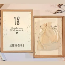Best Personalisierte Geschenkbox zum 18. Geburtstag – Kreative Geldgeschenk Verpackung mit Karte & Säckchen Geldgeschenke