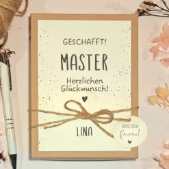 New Personalisierte Geschenkbox Masterabschluss – Geldgeschenk Verpackung & Karte Geschenke