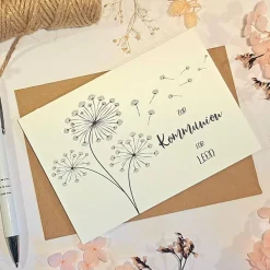 New Personalisierte Glückwunschkarte zur Kommunion – Individuelle Karte für die Erstkommunion mit Namen Glückwunschkarten