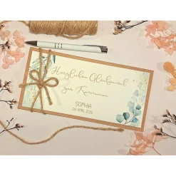 Glückwunschkarten|Fancy CraftHacks Personalisierte Glückwunschkarte zur Kommunion mit Namen – Handgemachte Geldgeschenk-Karte Erstkommunion