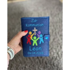 Outlet Personalisierte Gotteslobhülle aus Filz – Ihr seid meine Freunde 2026 - mit Name und Datum Gotteslobhülle