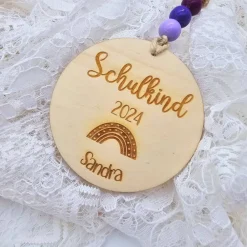 Best Personalisierte Holzanhänger | Schultüte | Schultütenanhänger | Holzanhänger zur Einschulung | Schulkind 2024 Kinder Einschulung