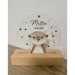 Best Personalisierte LED-Nachtlampe Waldtiere – Nachtlicht fürs Kinderzimmer mit Namen, Perfektes Geschenk zur Geburt, Taufe Dekoration
