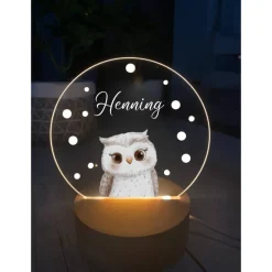 Best Personalisierte LED-Nachtlampe Waldtiere – Nachtlicht fürs Kinderzimmer mit Namen, Perfektes Geschenk zur Geburt, Taufe Dekoration