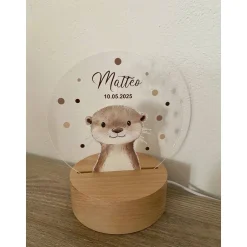 Best Personalisierte LED-Nachtlampe Waldtiere – Nachtlicht fürs Kinderzimmer mit Namen, Perfektes Geschenk zur Geburt, Taufe Dekoration