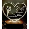 Sale Personalisierte Liebeslampe in Herzform Brautpaar ,Hochzeitsgeschenk,Tauben Accessoires