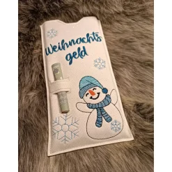 Clearance Personalisierte Schokohülle Schneemann mit Geldschlitz – Geschenkidee zu Weihnachten Geldgeschenke