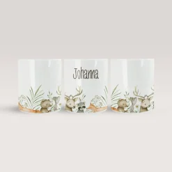 Sale Personalisierte Spardose *Waldfreunde* aus Keramik mit Name für Kinder / Geschenk zur Einschulung, Geburt und Taufe Geldgeschenke