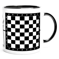 Discount personalisierte Tasse Schach mit Schachbrett Muster, Geschenk für Schachspieler Geschenke