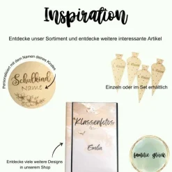 Best Personalisierte Zeugnismappe, blauer Regenbogen, Geschenk Einschulung, Schulkind, Zeugnisordner, Schulstart, Mappe Kinder Einschulung