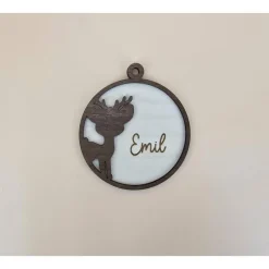 Baumschmuck Personalisierbar|ArtiksHolzWunder Personalisierter Geschenk Anhänger Weihnachtsbaum Holzanhänger Christbaum Tannenbaum Weihnachtskugel mit Name