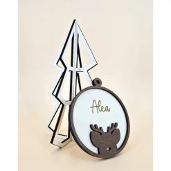 Baumschmuck Personalisierbar|ArtiksHolzWunder Personalisierter Geschenk Anhänger Weihnachtsbaum Holzanhänger Christbaum Tannenbaum Weihnachtskugel mit Name