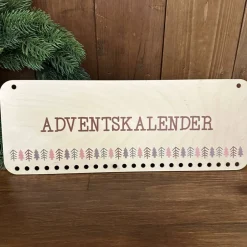 Adventskalender|Werkstatt am See Personalisierter Holz-Adventskalender mit Baummuster