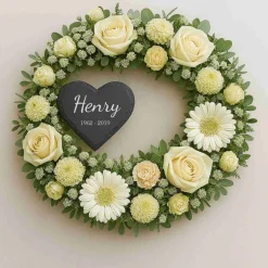 Sale Personalisierter Schieferherz-Gedenkstein mit Gravur – Wetterfester Grabschmuck mit Namen Gedenksteine