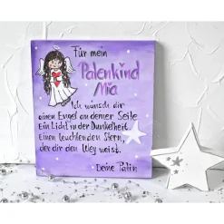 Best Personalisierter Schutzengel aus Holz – Handbemaltes Geschenk fürs Patenkind, zum Aufstellen, oder Aufhängen. Geschenke