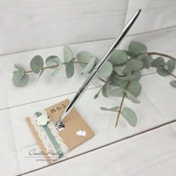 Discount Personalisierter Stifthalter Vintage Natur -Eukalyphtus- Hochzeitsgeschenk Hochzeitsgästebuch