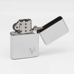 Best Personalisiertes Benzin Sturmfeuerzeug Chrom – Monogramm & Name, für Rechts- oder Linkshänder, Geschenkbox Junggesellenabschied