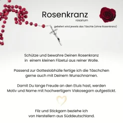 Rosenkranztäschchen|Liebdinge personalisiertes Filztäschchen Rosenkranz NAME  Farbwahl