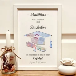 Hot Personalisiertes Geldgeschenk Abschluss – Bilderrahmen zur Motivation & Erinnerung (Abitur, Bachelor, Master, Staatsexamen, Ausbildung) Geschenke