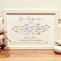 Clearance Personalisiertes Geldgeschenk zur Konfirmation mit Fische-Motiv – Geschenk für Jungen & Mädchen Geldgeschenke
