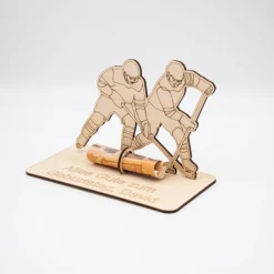 Outlet Personalisiertes Geldgeschenk Eishockey aus Holz – Geschenk für Eishockey-Fans Geldgeschenke